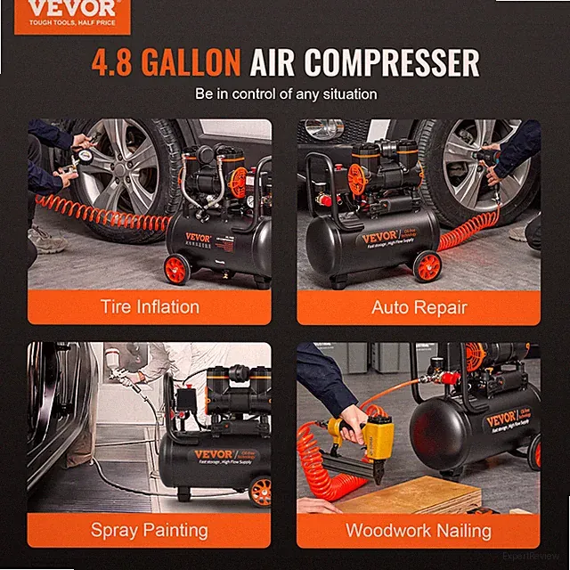 4.8 Gallon Air Compressor, Woodwork Nailing