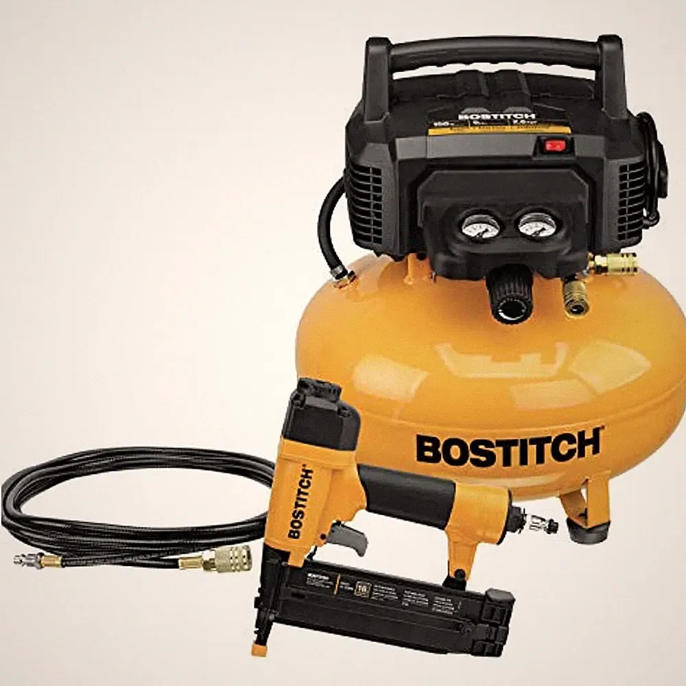 BOSTITCH Air Compressor Combo Kit with Brad Nailer, 1-Tool (BTFP1KIT)