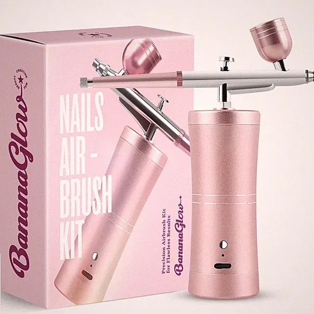 Nail Airbrush Kit with Compressor - 48PSI Rechargeable Cordless Professional...
