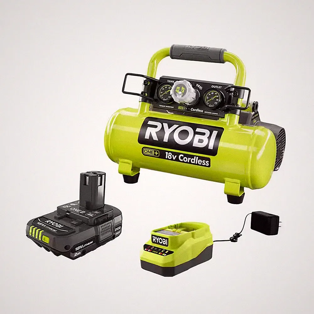 ONE+ 18V Cordless 1 Gal. Portable Air Compressor and 2.0 Ah Compact Battery and